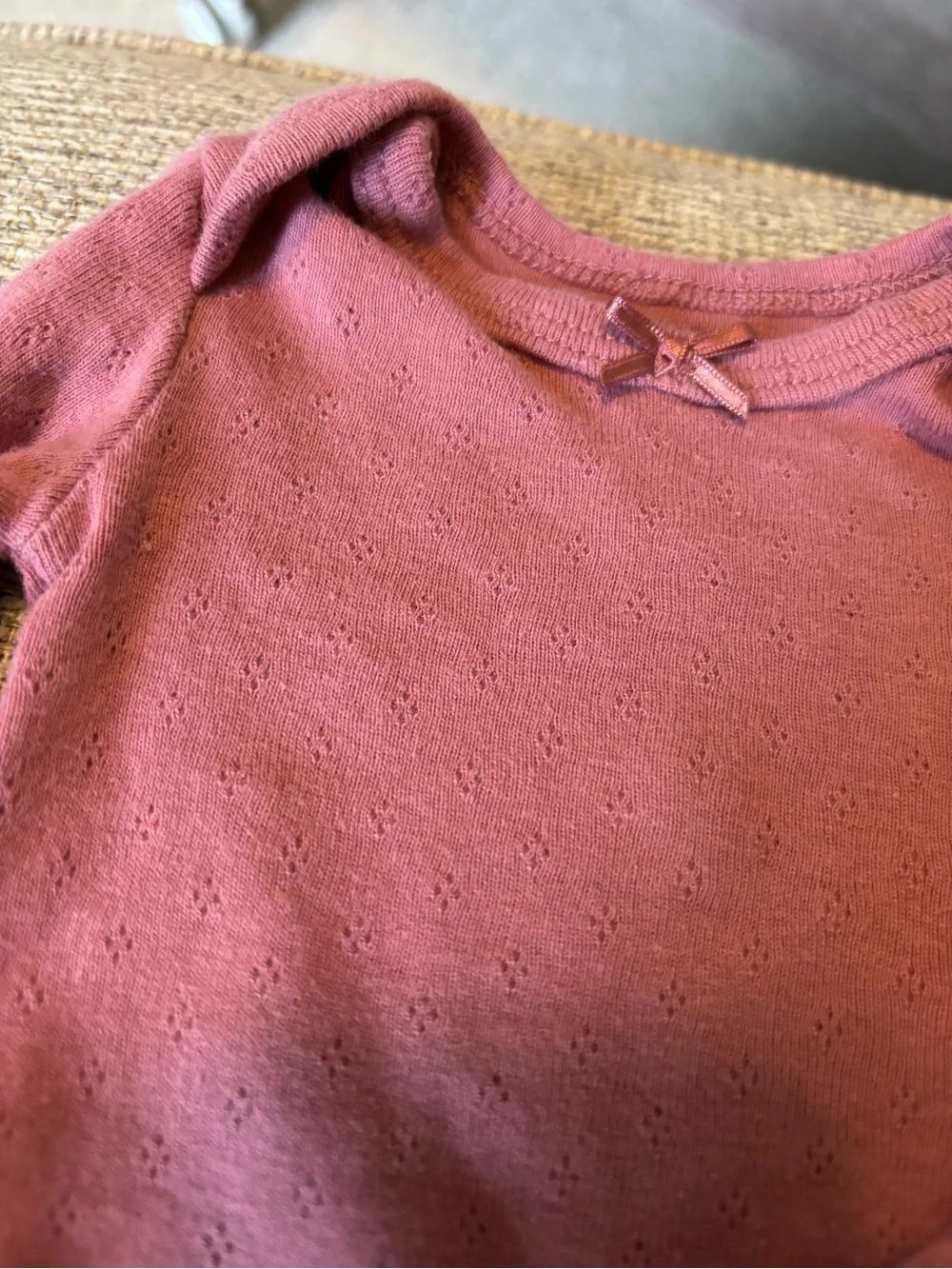 Carter's Dusty Rose Long-Sleeve One-Piece & Pants Set